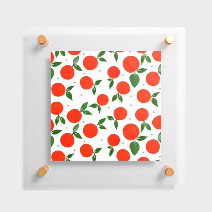 Tangerine pattern Floating Acrylic Print