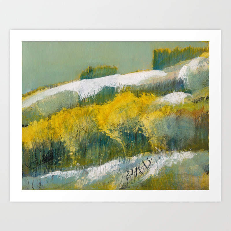 First Snow Landscape Painting Dennis Weber Shreddystudio Art