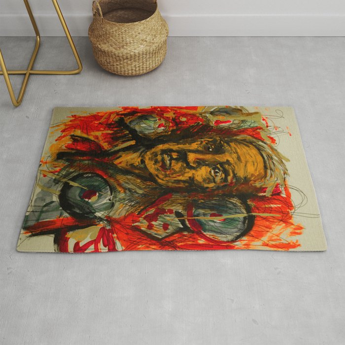 The Old Man abstract painting Rug