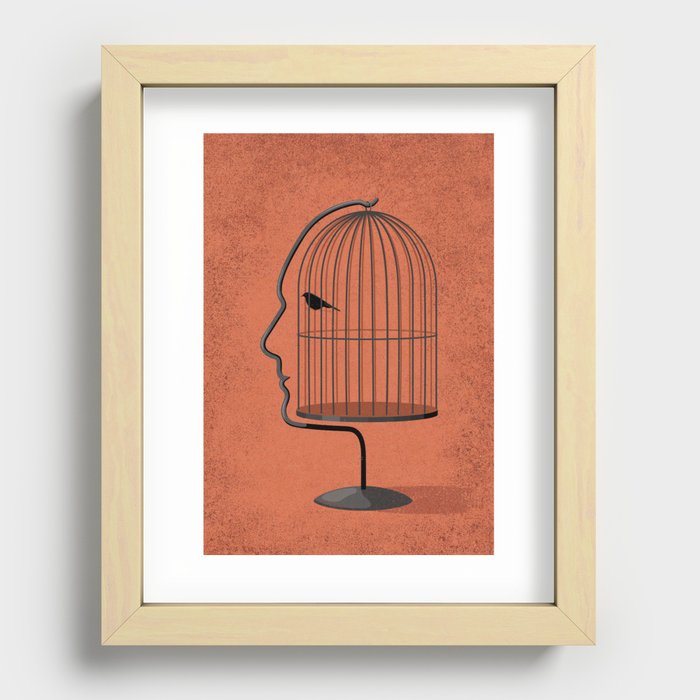 free to speak your mind Recessed Framed Print