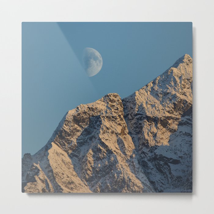 Moon Over Pioneer Peak - II Metal Print