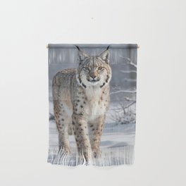 Lynx in the snow Wall Hanging