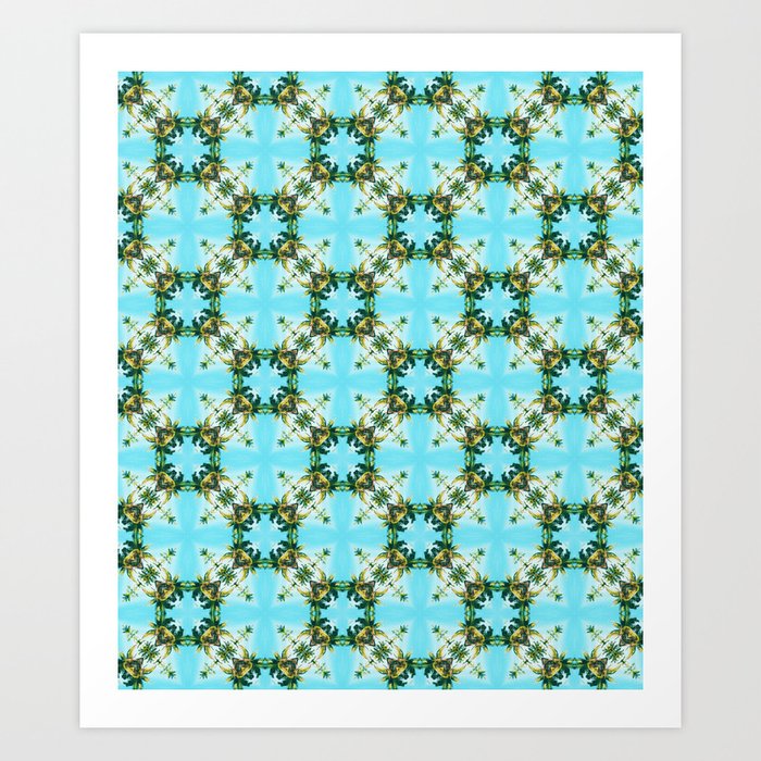 Blue Sky Morocco #pattern Art Print