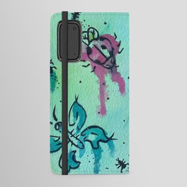 Hand Painted Watercolor Abstract Colorful Bugs Android Wallet Case