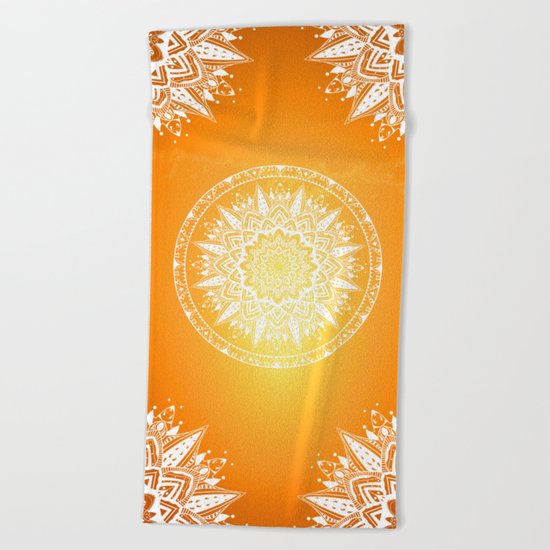 Sunset mandala Beach Towel