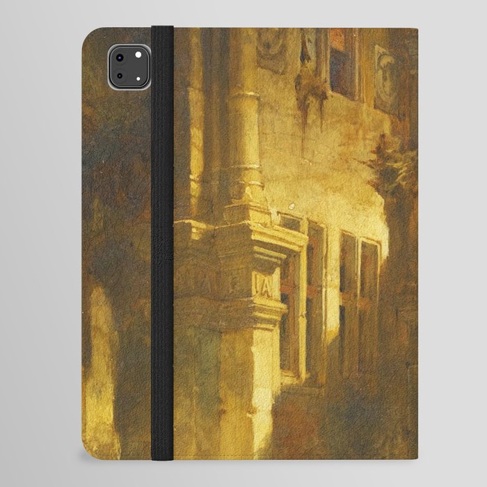 Part of the south front of the courtyard of Falkland Palace - David Roberts  iPad Folio Case
