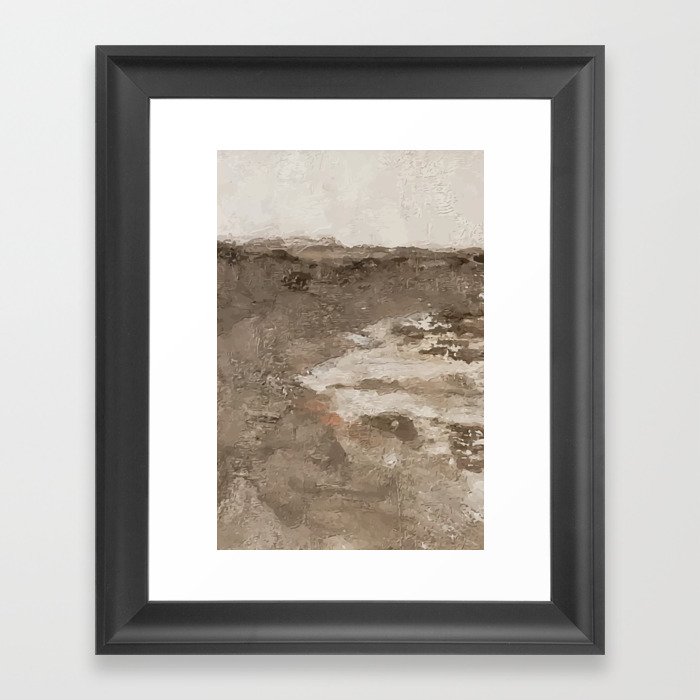Neutral Painting Seascape | Coastal 1/3 Framed Art Print
