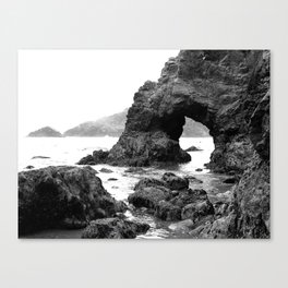 Low Tide Length by Jessi Fikan Black and White Canvas Print