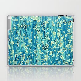 Boho bubbles pattern in shades of blue Laptop Skin