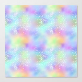 Pretty Holographic Glitter Rainbow Canvas Print