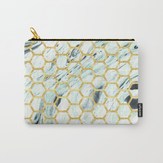 Teal + Gold #society6 #decor #buyart Carry-All Pouch