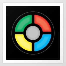 Simon Says… Art Print | Game, Retro, Test, Memorytest, Basiccolours, Childrengame, Play, Graphicdesign, Fourcolours, Colourful 