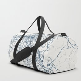 Fukuoka - Japan - Authentic Map Illustration Duffle Bag
