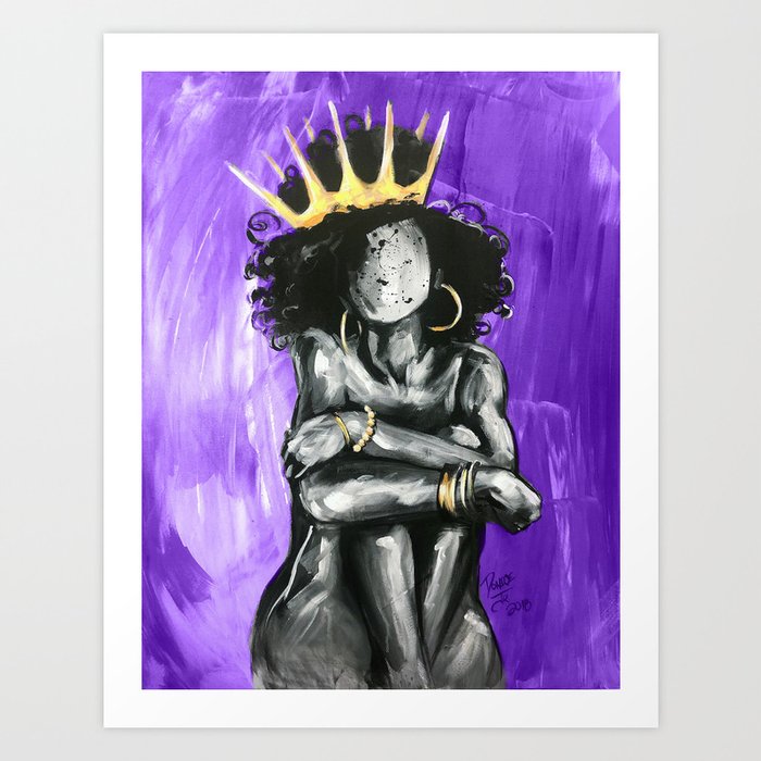 Naturally Queen IX PURPLE  Art Print