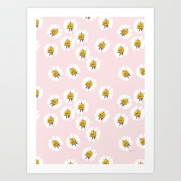 Daisies pattern Art Print