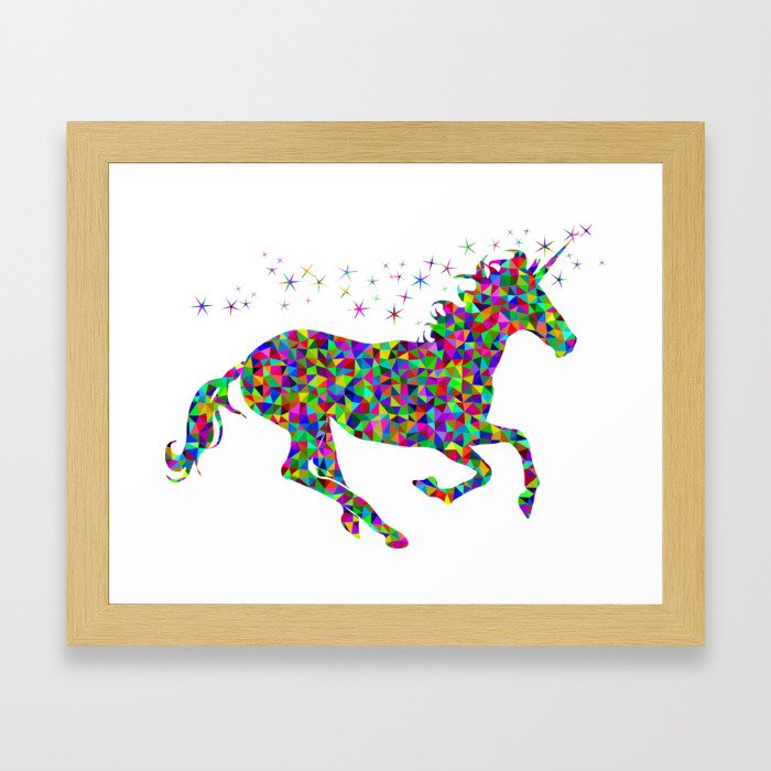 Colorful Unicorn Framed Art Print
