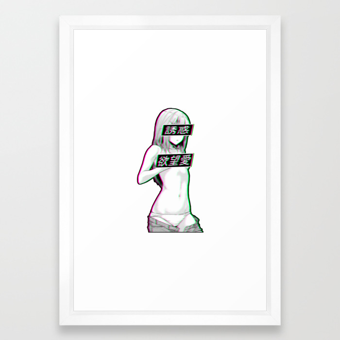 Waifu Material Sad Japanese Anime Aesthetic Framed Art Print By Poser Boy Society6 As the history of western arts over the past century or two attests. waifu material sad japanese anime aesthetic framed art print by poser boy