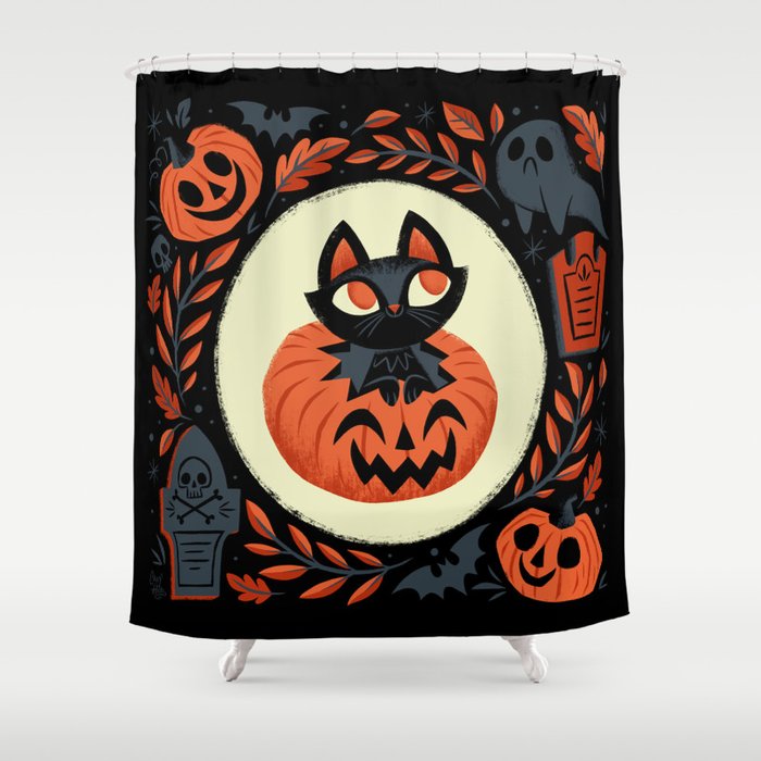 Happy Halloween Shower Curtain by There Will Be Cute Society6