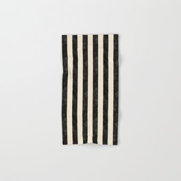 Cabana Stripe - black & cream Hand & Bath Towel