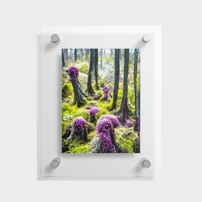 Purple Moss Floating Acrylic Print