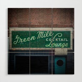 Green Mill Cocktail Lounge Vintage Neon Sign Uptown Chicago Wood Wall Art