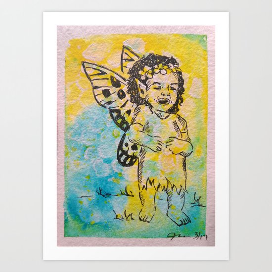 Sheer Delight ( Laughing Fairy ) Art Print
