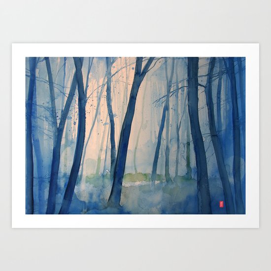 Nel bosco Art Print