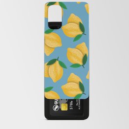 Summer Lemon Pattern Blue Android Card Case