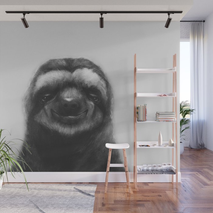 Sloth #1 (B&W) Wall Mural