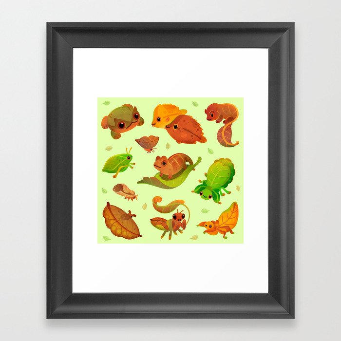 Leaf mimics Framed Art Print