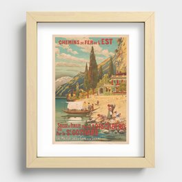 1907 Vintage Poster - Eastern Railways - Switzerland and Italy via Lötschberg Tunnel Recessed Framed Print