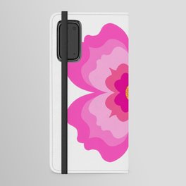 Modern Hot Pink Peony Flower Android Wallet Case