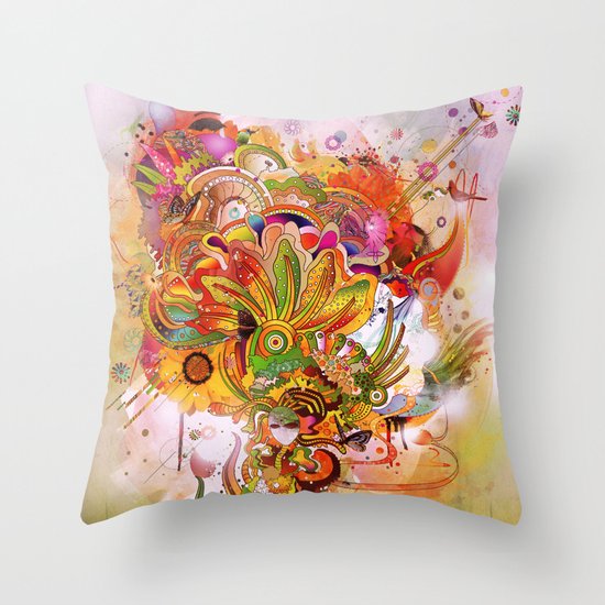 Botanical Dimensions Throw Pillow