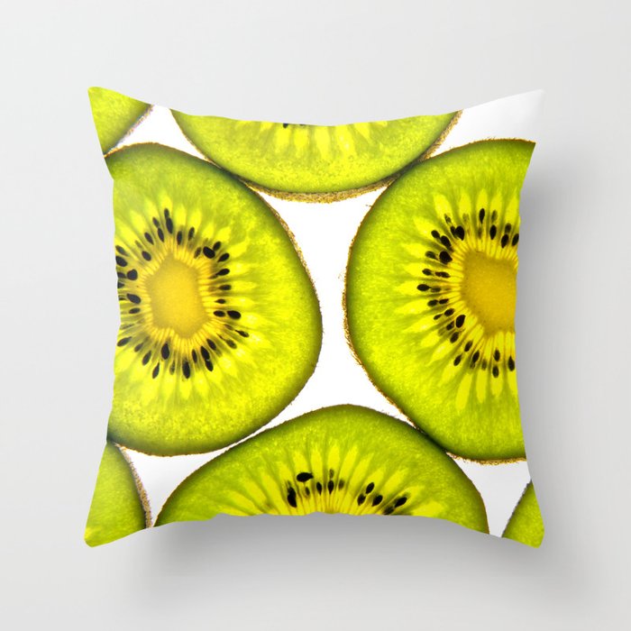 Kiwi Fruit Throw Pillow