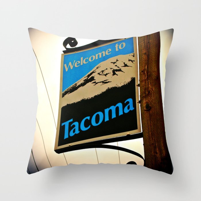 Welcome to Tacoma Throw Pillow