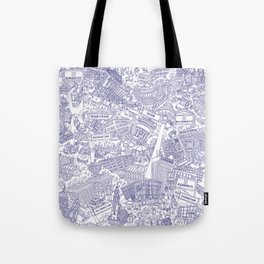 Illustrated map of Berlin-Mitte. Ink pen design Tote Bag