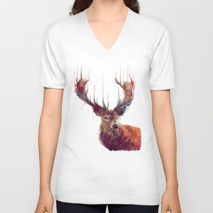 Red Deer // Stag V Neck T Shirt