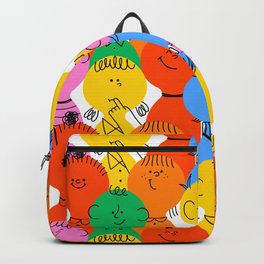 Colorful diverse retro children cartoon pattern Backpack
