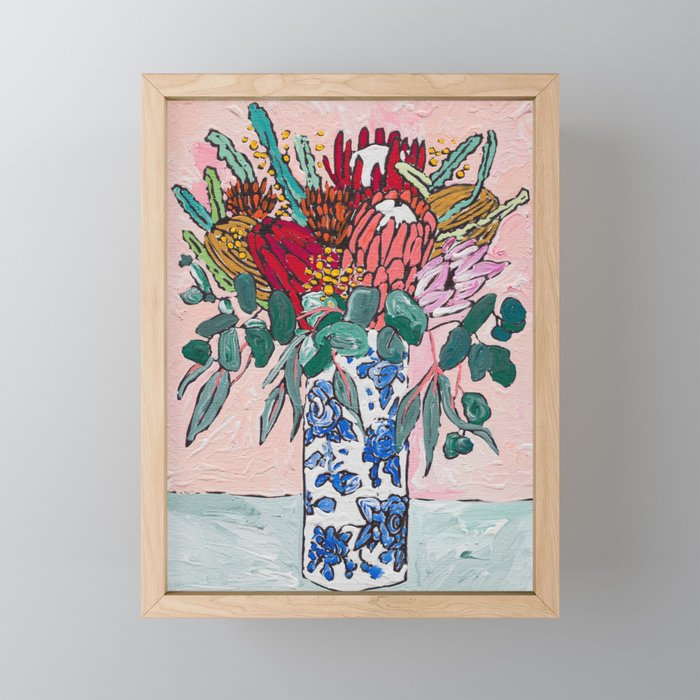 Australian Native Bouquet of Flowers after Matisse Framed Mini Art Print
