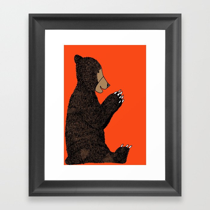 Happy Bear Framed Art Print