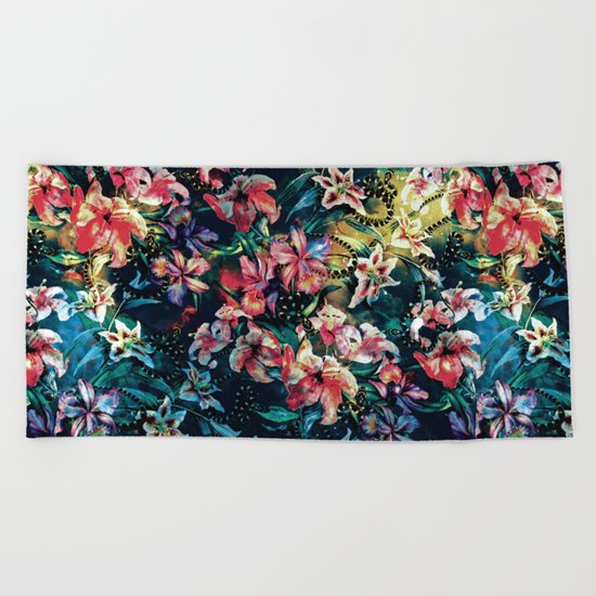 The night of the Snakes Beach Towel
