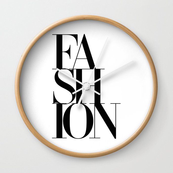 Haute Leopard FASHION Word with Stylish Typography Artwork Wall Clock