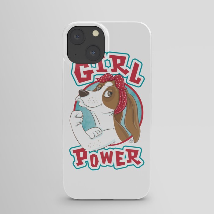 Basset Hound Girl Power iPhone Case
