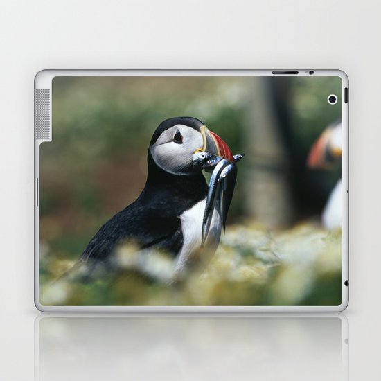 ATLANTIC PUFFIN WITH SANDEELS Laptop & iPad Skin