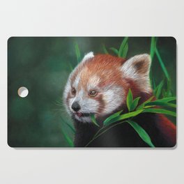 Red Panda, A Realistic Pastel Artwork Cutting Board
