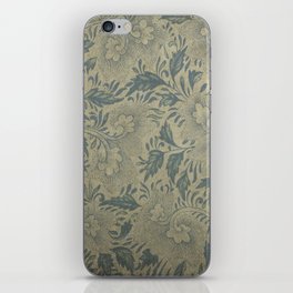 Blue and White Ornaments Leaves Pattern Design iPhone Skin