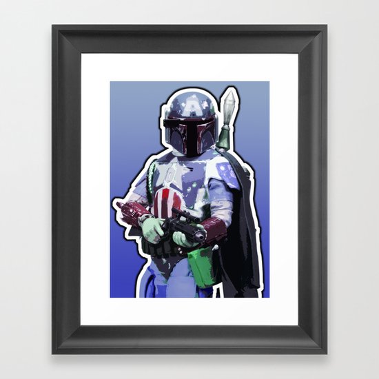 Captain Fett Framed Art Print