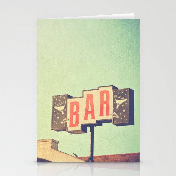 Bar sign photograph Stationery Cards