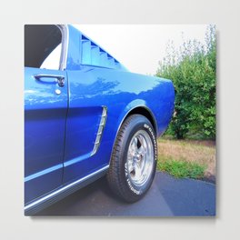 classic lines in blue Metal Print