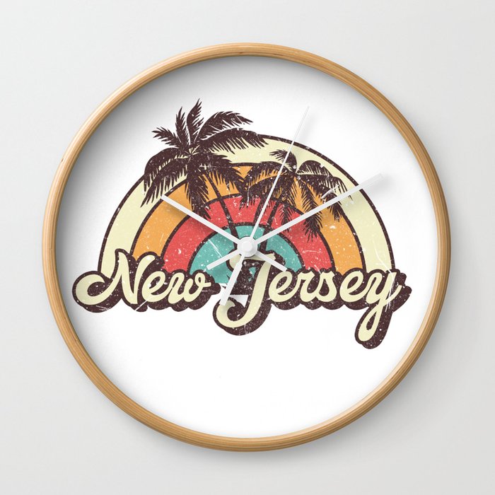 New Jersey beach city Wall Clock